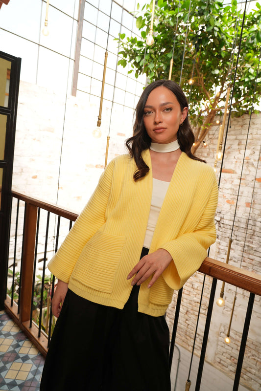 Cárdigan Alma - Amarillo