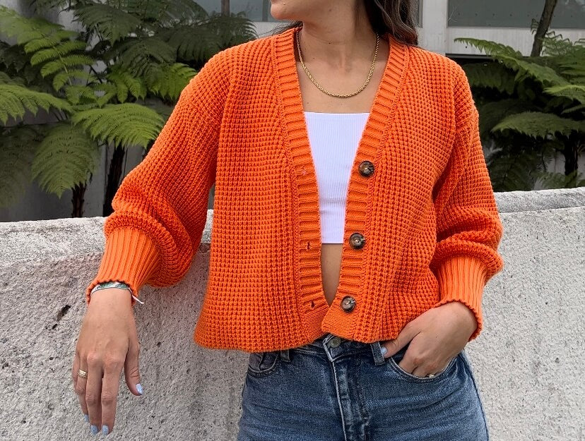 Cardigan Lourdes - Naranja